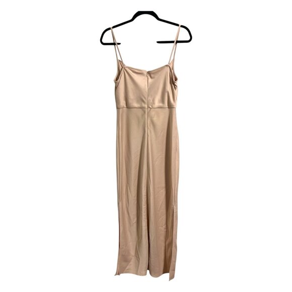 BHLDN Cali Satin Cowl Neck Midi Dress Beige size US 6 - Picture 4 of 16